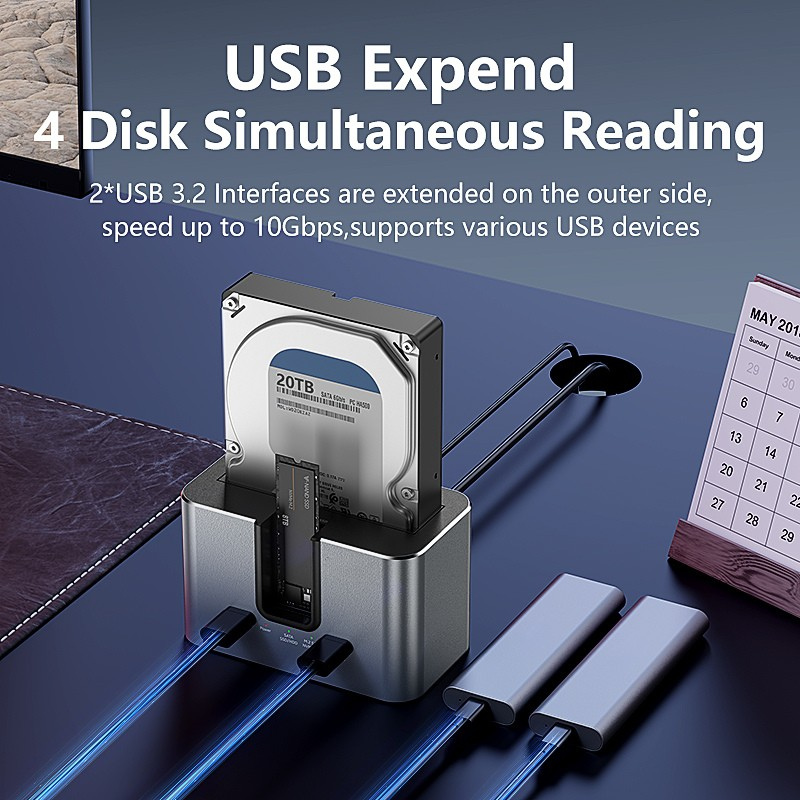 Miliforge DuoDock X1: Dual-Bay NVMe & SATA Station (10Gbps)