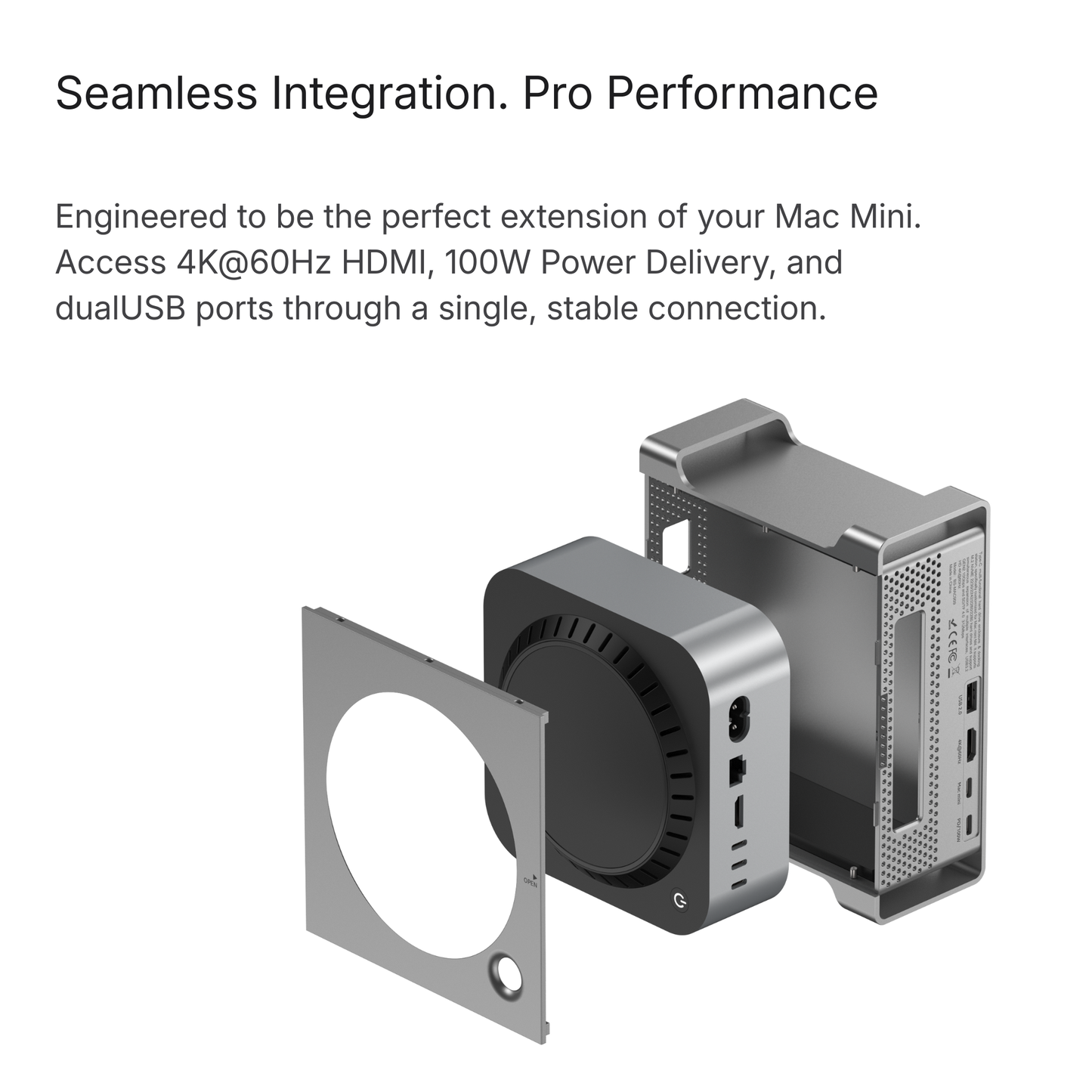 MiliForge Pro Dock | 9-in-1 Aluminum Expansion Base for Mac Mini M4 & Studio